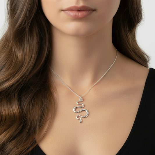 Sterling Silver Snake Necklace