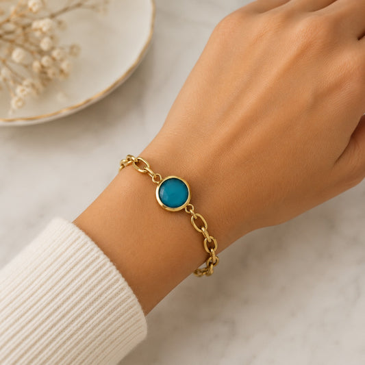 Teal Bead Bracelet