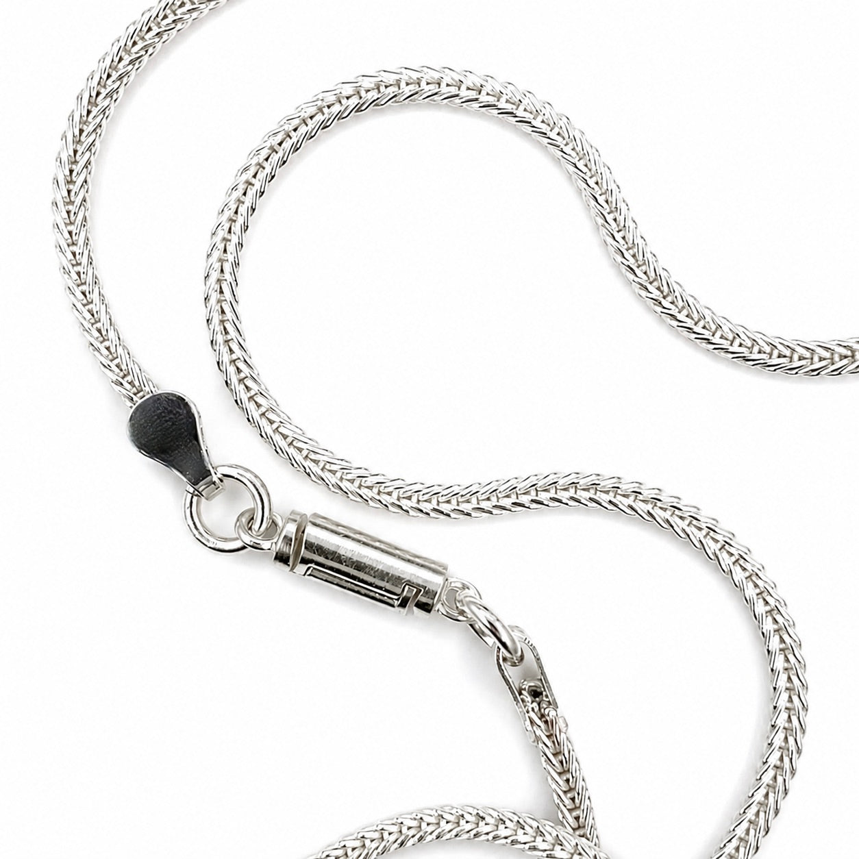 Sterling Silver Foxtail Chain Necklace (2MM)