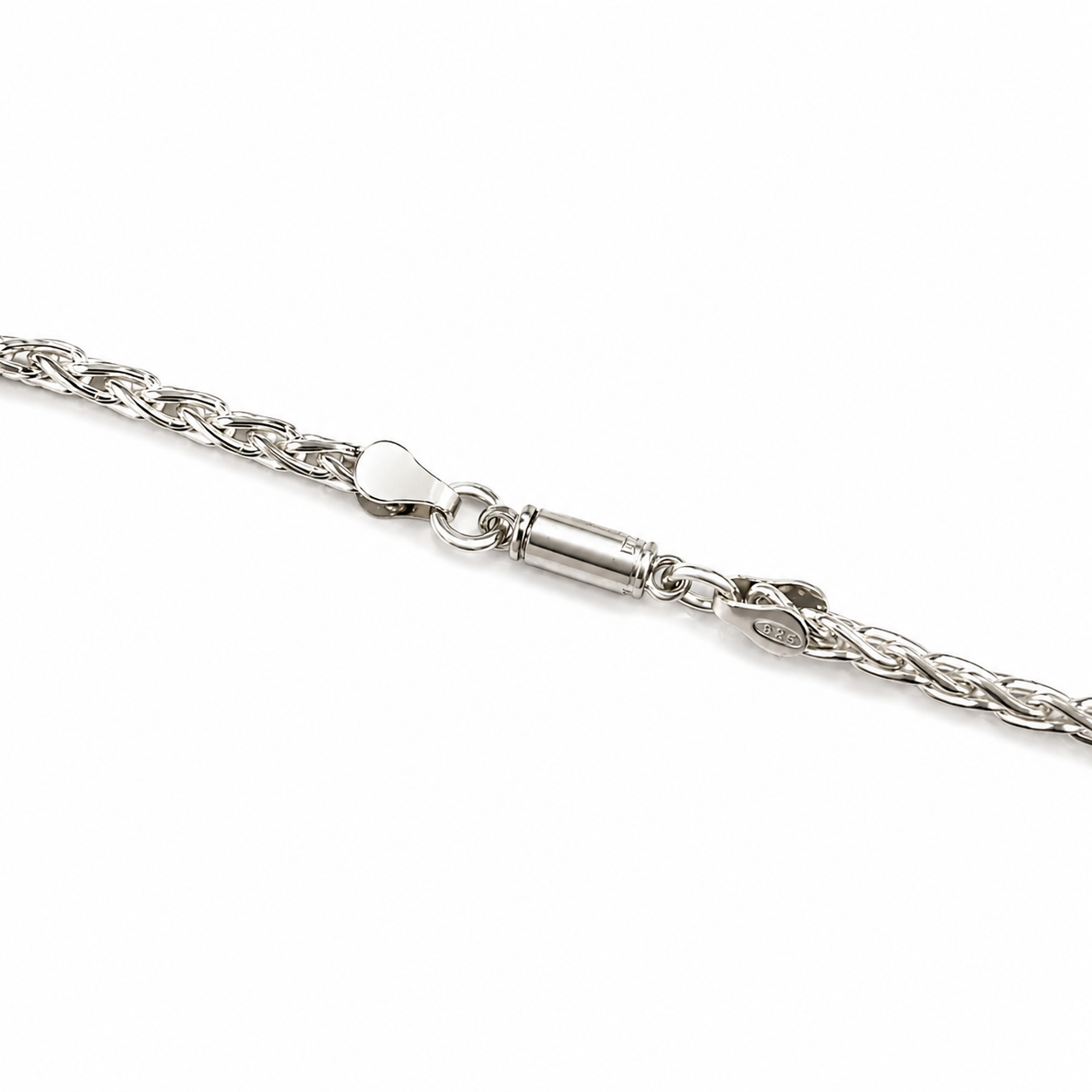 Sterling Silver Wheat Chain Necklace (3MM)