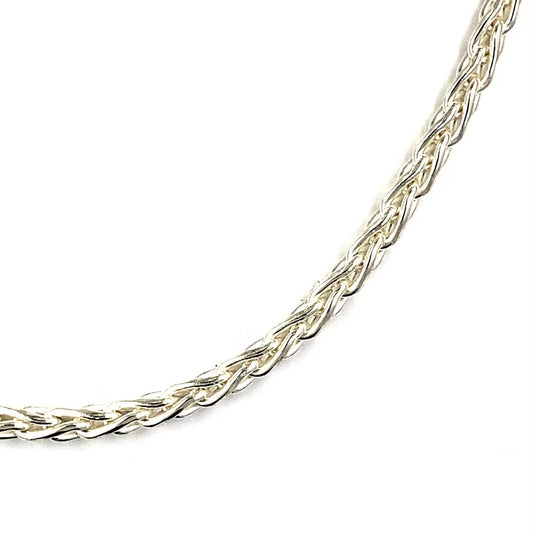 Sterling Silver Wheat Chain Necklace (3MM)