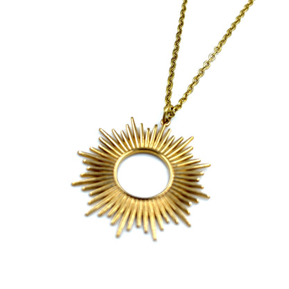 Bronze Sunburst Necklace