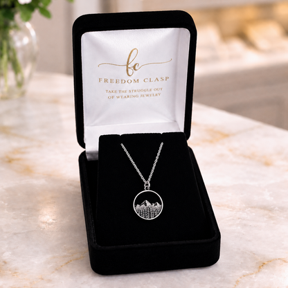 Sterling Silver Mountain Range Necklace