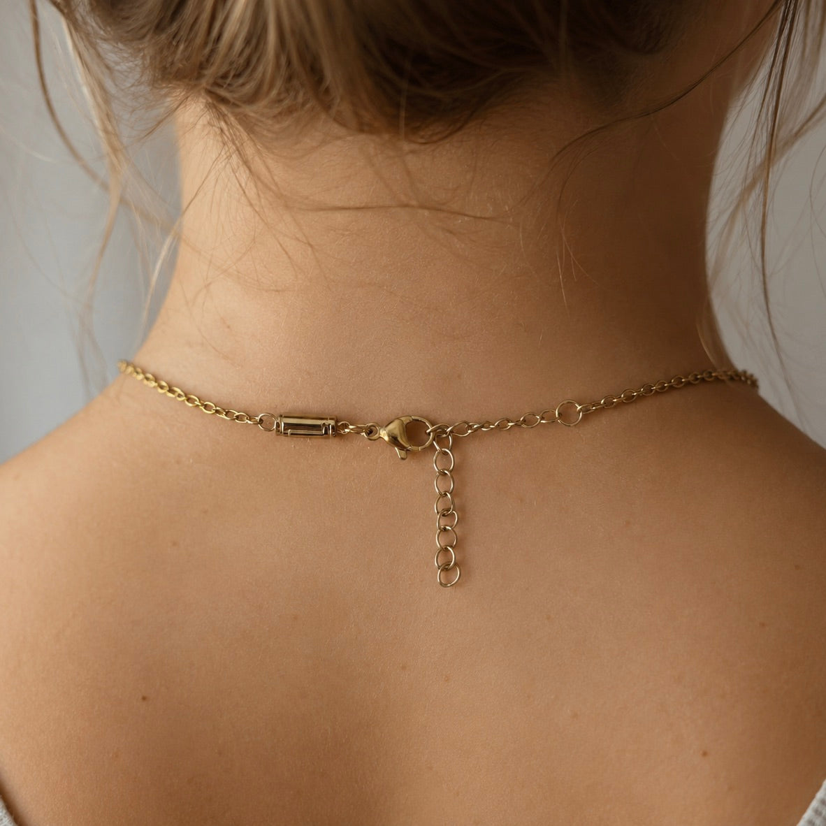 Gold Nautical Shell & Anchor Pendant Necklace with Freedom Clasp