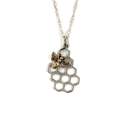 Sterling Silver Honeycomb Necklace