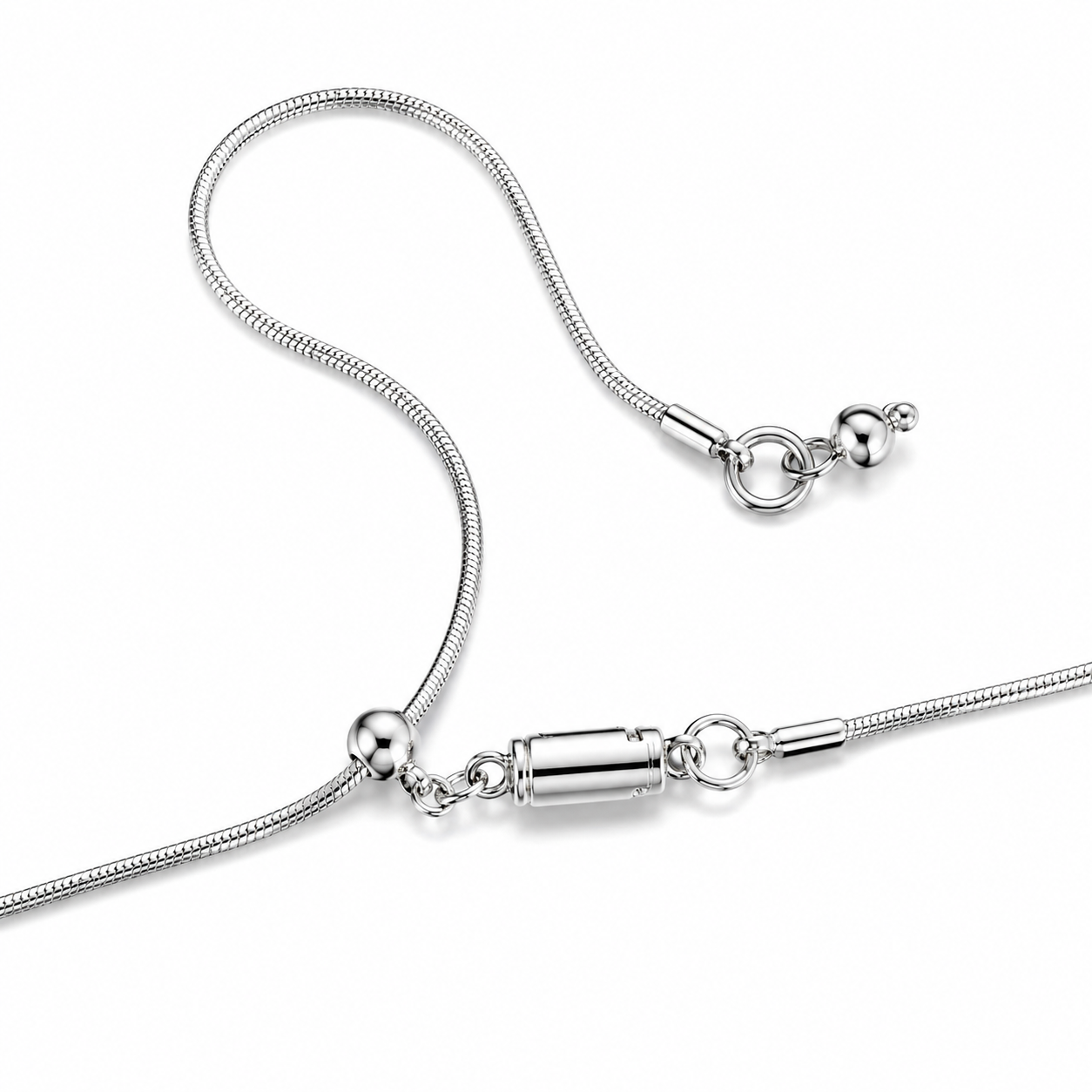 Wave Shell Pendant Necklace with Adjustable Snake Chain