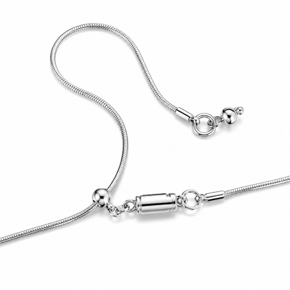 Wave Shell Pendant Necklace with Adjustable Snake Chain