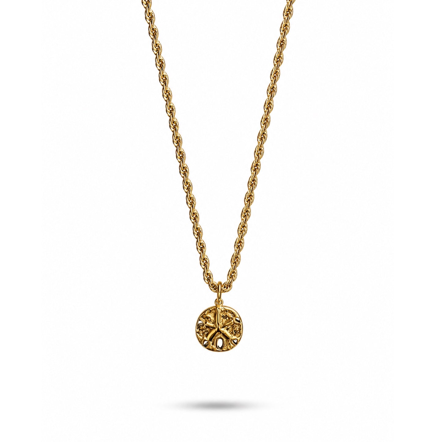 Sand Dollar Pendant Necklace with Freedom Clasp