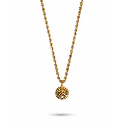 Sand Dollar Pendant Necklace with Freedom Clasp
