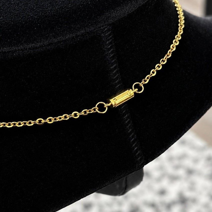 Gold Anchor Shell Necklace