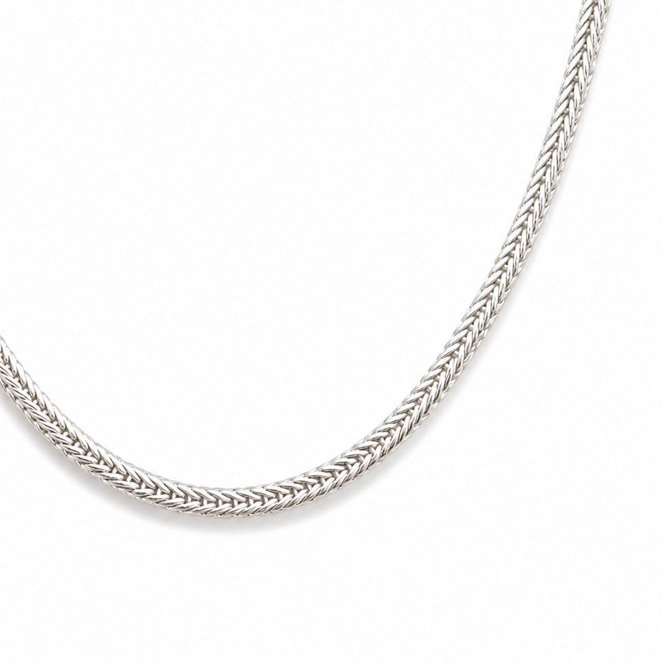 Sterling Silver Foxtail Chain Necklace (2MM)