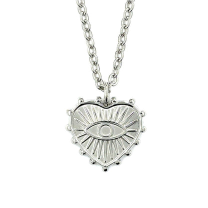 Evil Eye Heart Necklace