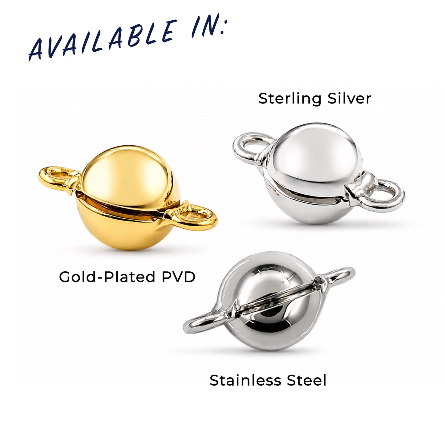 Pearl Style Freedom Clasps (8MM)