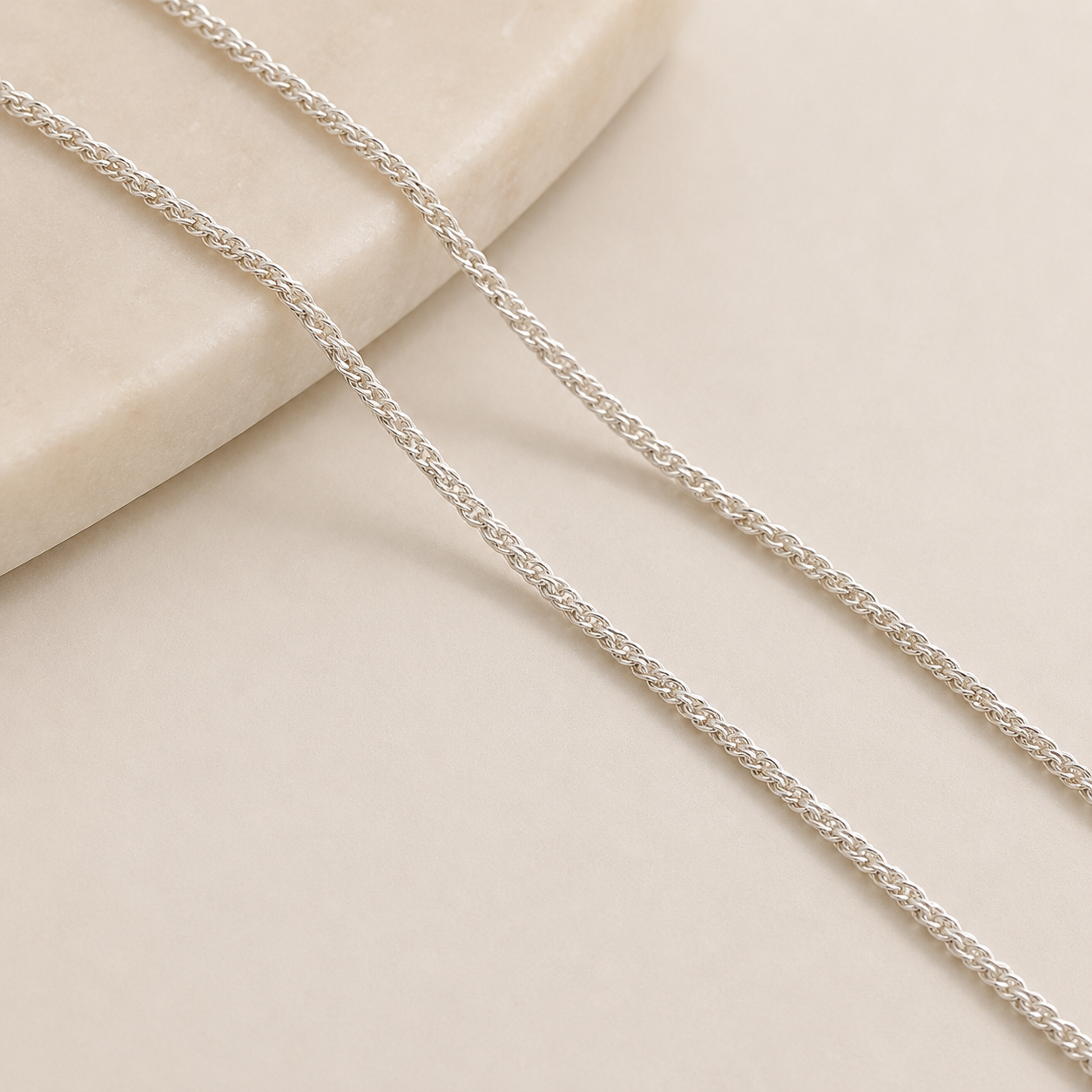 Sterling Silver Hammered Crescent Moon Necklace