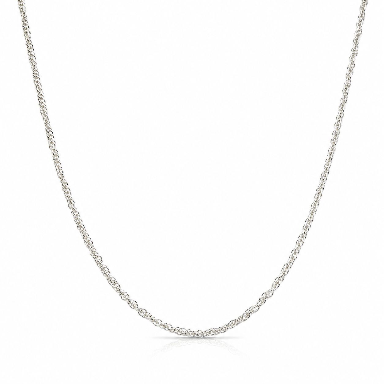 Sterling Silver Diamond Cut Serpentine Chain Necklace