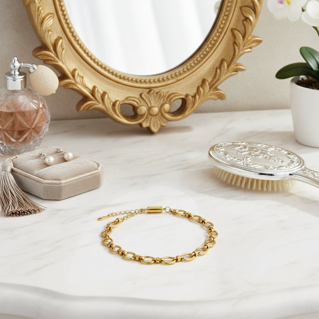 Adjustable Oval Chain Bracelet