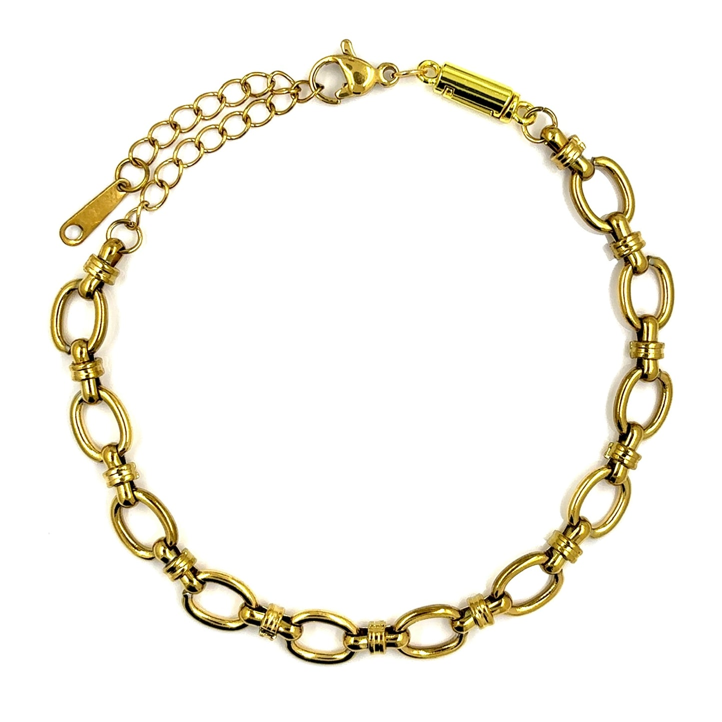 Adjustable Oval Chain Bracelet