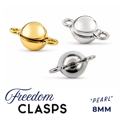 Pearl Style Freedom Clasps (8MM)