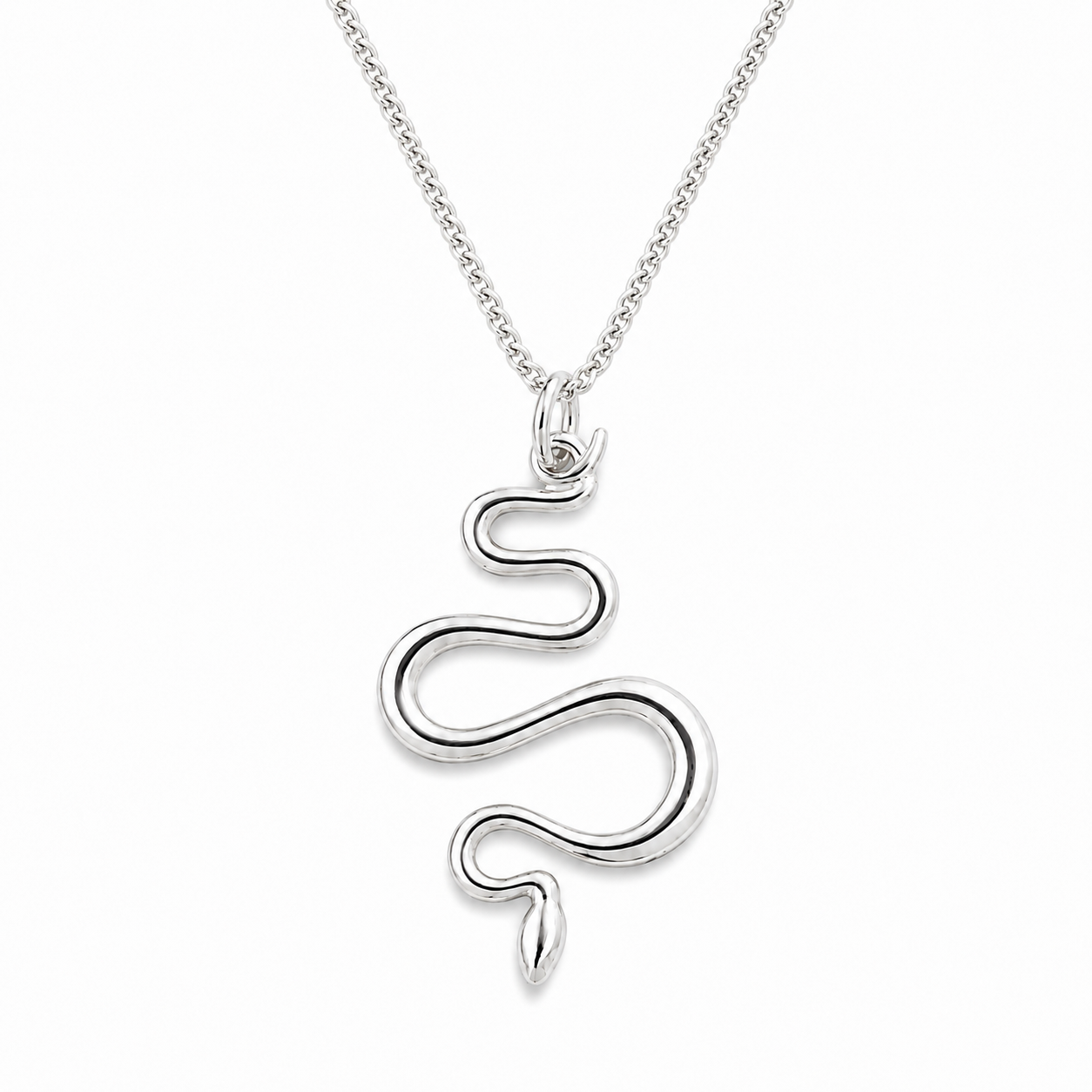 Sterling Silver Snake Necklace