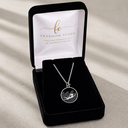 Sterling Silver Swimming Girl Necklace