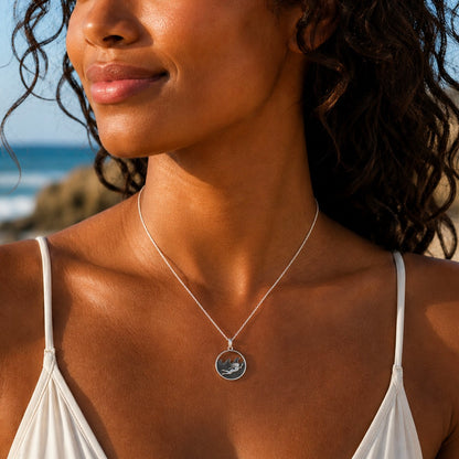 Sterling Silver Swimming Girl Necklace