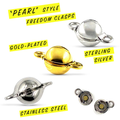 Pearl Style Freedom Clasps (8MM)