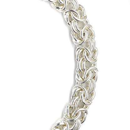 Sterling Silver Byzantine Bracelet (8MM)