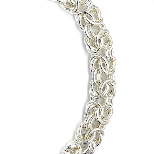 Sterling Silver Byzantine Bracelet (8MM)