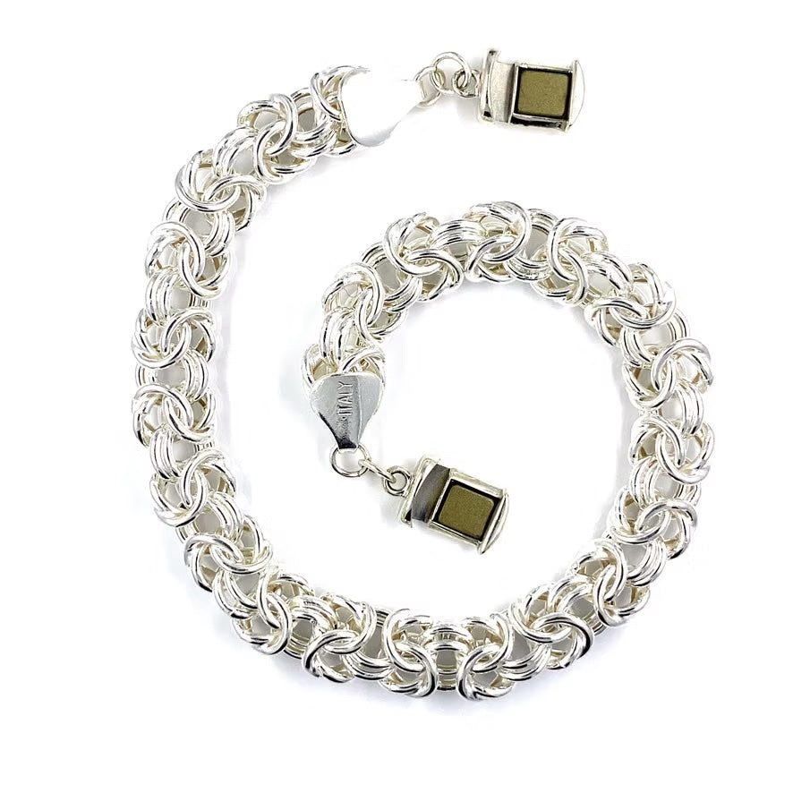 Sterling Silver Byzantine Bracelet (8MM)