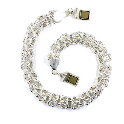 Sterling Silver Byzantine Bracelet (8MM)