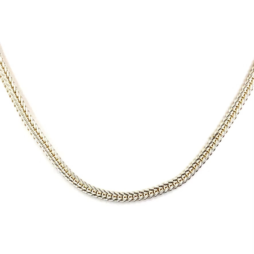 Sterling Silver Foxtail Chain Necklace (2MM)