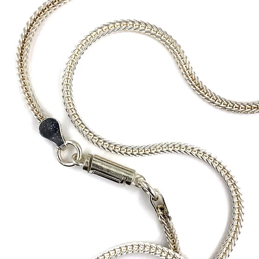 Sterling Silver Foxtail Chain Necklace (2MM)