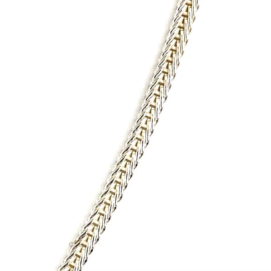 Sterling Silver Foxtail Chain Necklace (2MM)