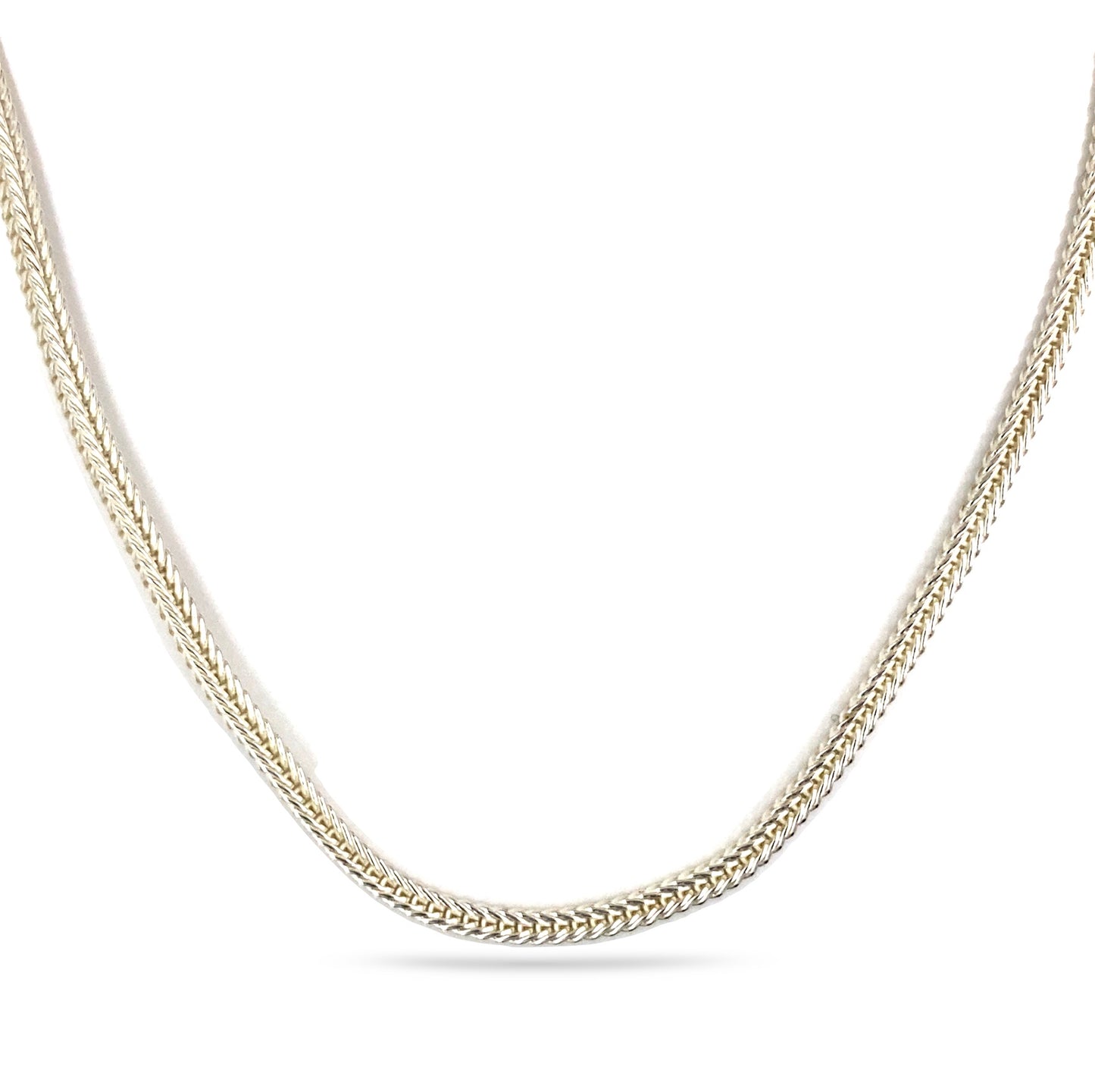 Sterling Silver Foxtail Chain Necklace (2MM)
