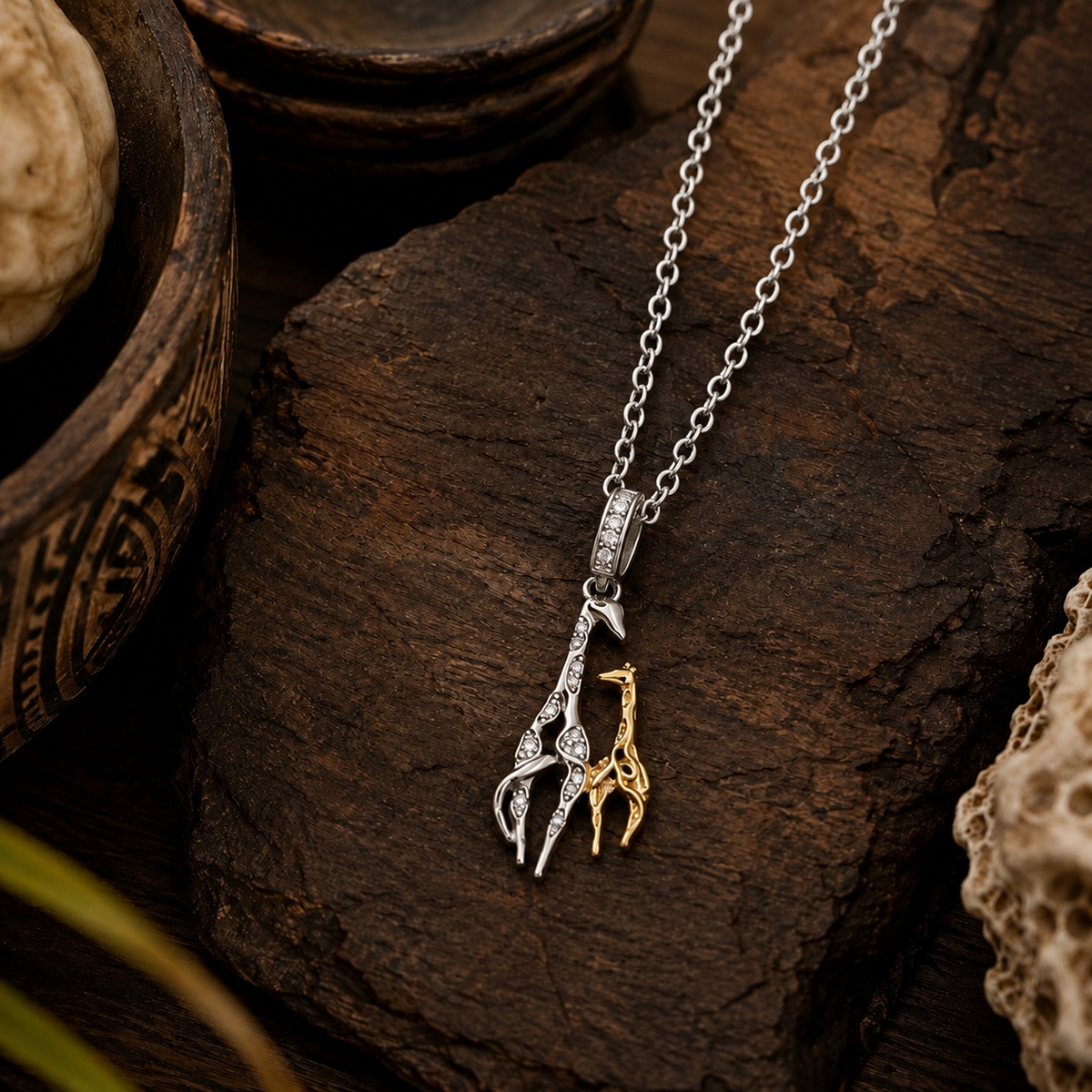 Sterling Silver Giraffe Necklace