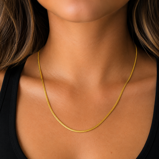 Gold-Filled Herringbone Necklace (1.5MM)