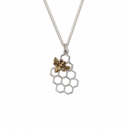 Sterling Silver Honeycomb Necklace