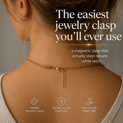 Gold Nautical Shell & Anchor Pendant Necklace with Freedom Clasp