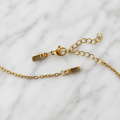Gold Nautical Shell & Anchor Pendant Necklace with Freedom Clasp