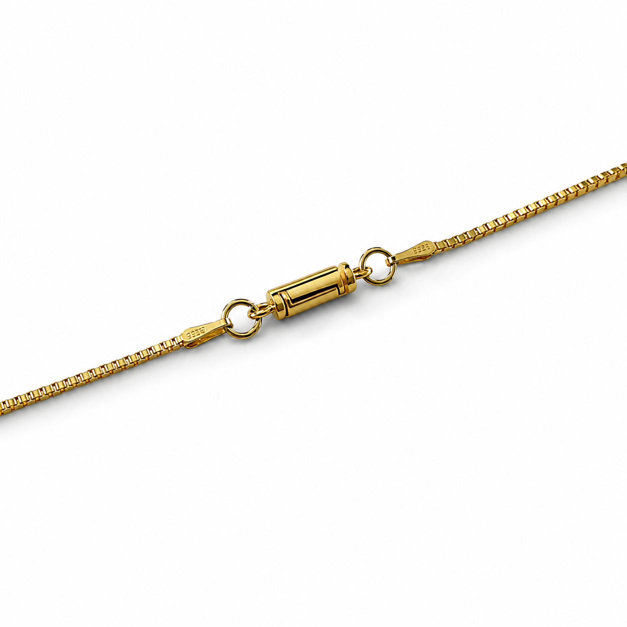 Gold-Filled Venetian Box Chain Necklace (1MM)