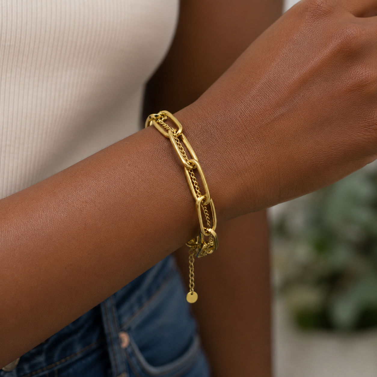 Adjustable Double Strand Bracelet
