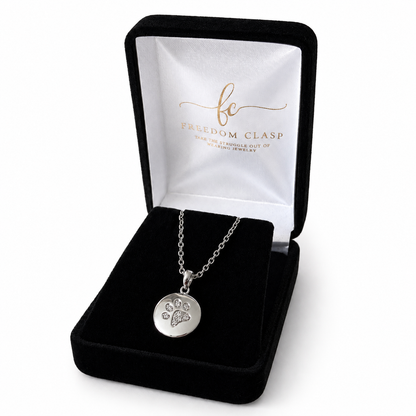 Sterling Silver Paw Print Necklace