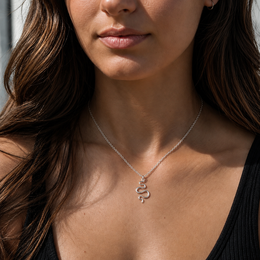 Sterling Silver Snake Necklace