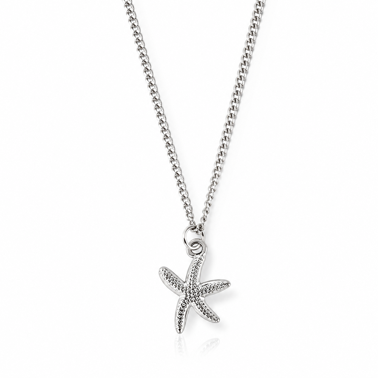 Stainless Steel Starfish Necklace with Freedom Clasp