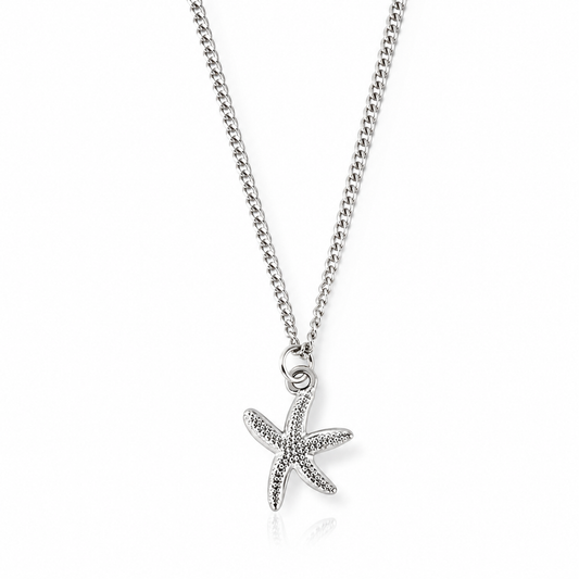 Stainless Steel Starfish Necklace with Freedom Clasp