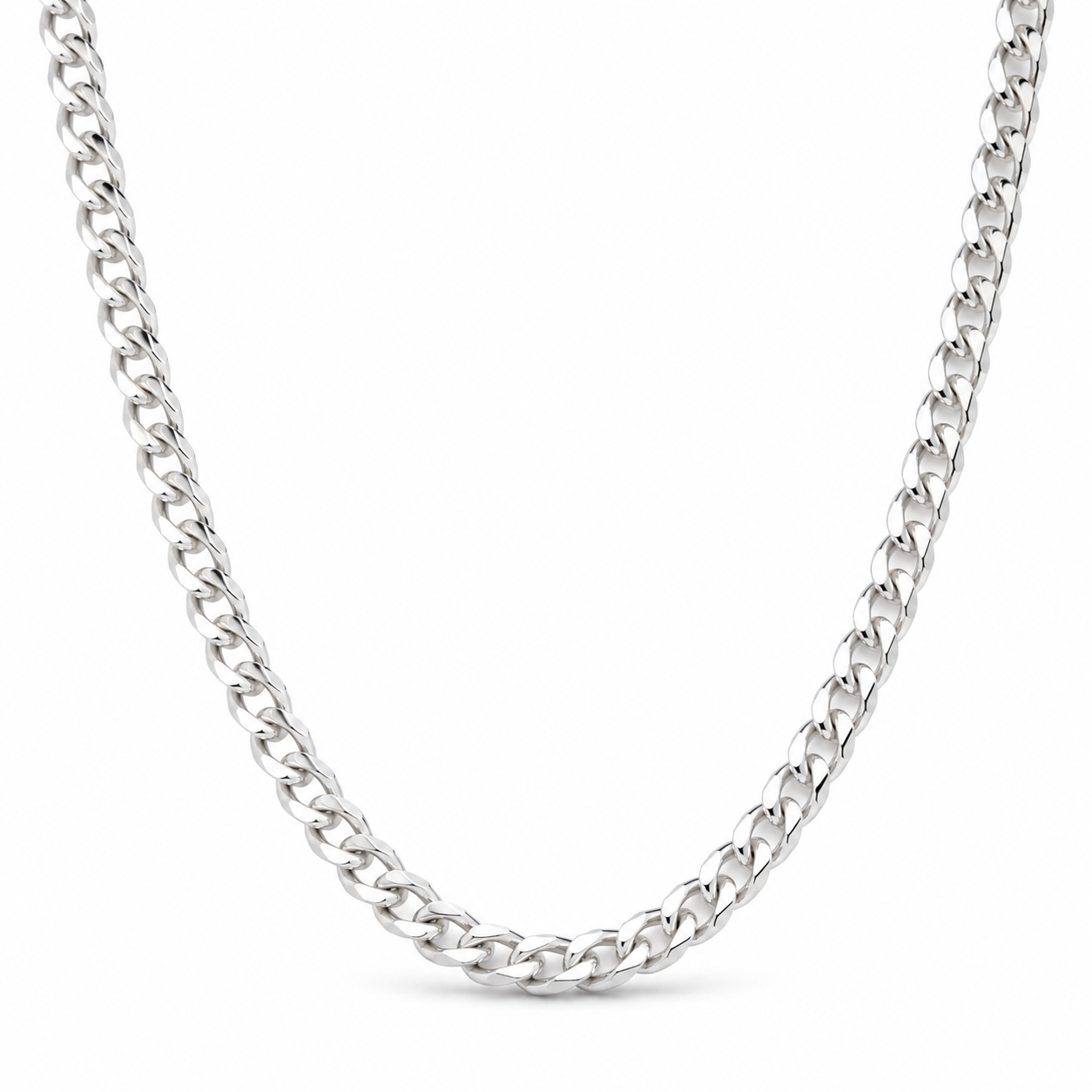 Sterling Silver Cuban Link Necklace (6MM)