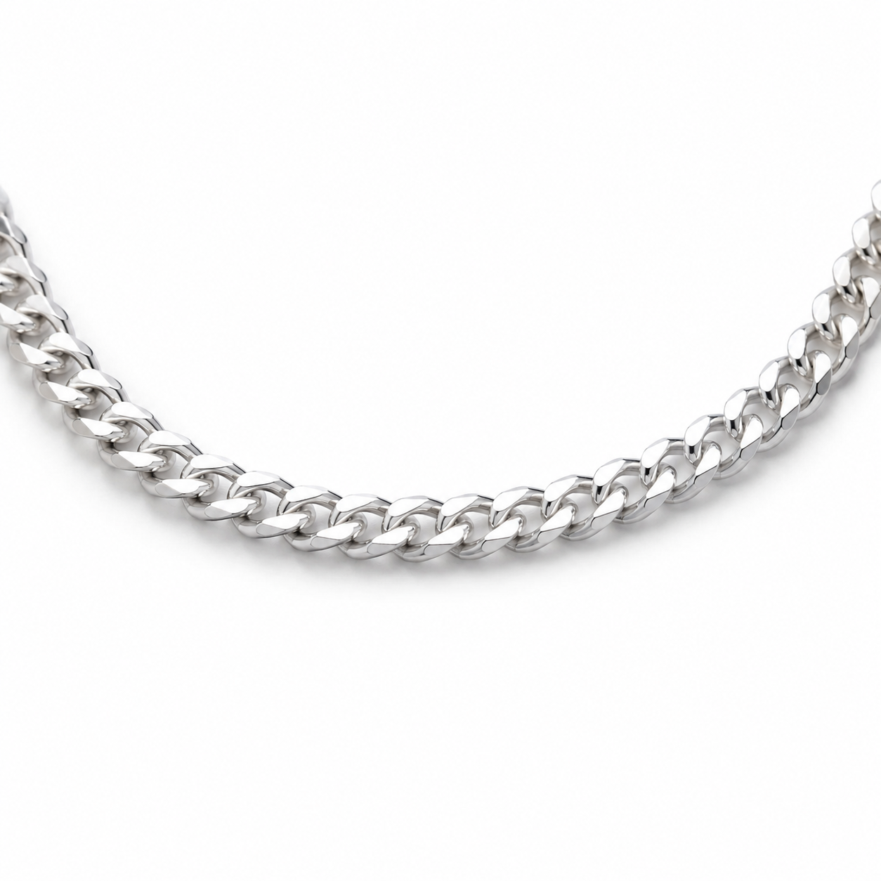 Sterling Silver Cuban Link Necklace (6MM)
