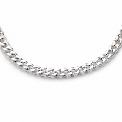 Sterling Silver Cuban Link Necklace (6MM)