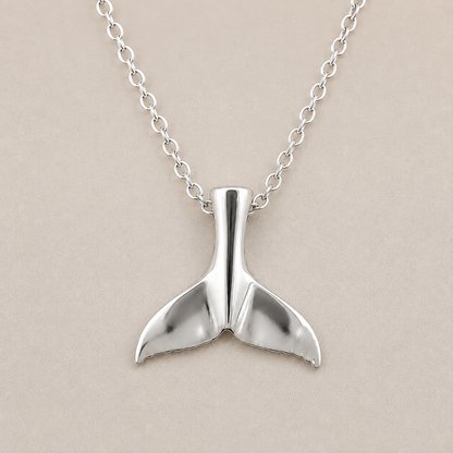 Sterling Silver Whale Tail Necklace