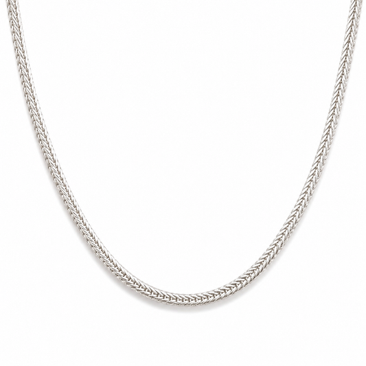 Sterling Silver Foxtail Chain Necklace (2MM)